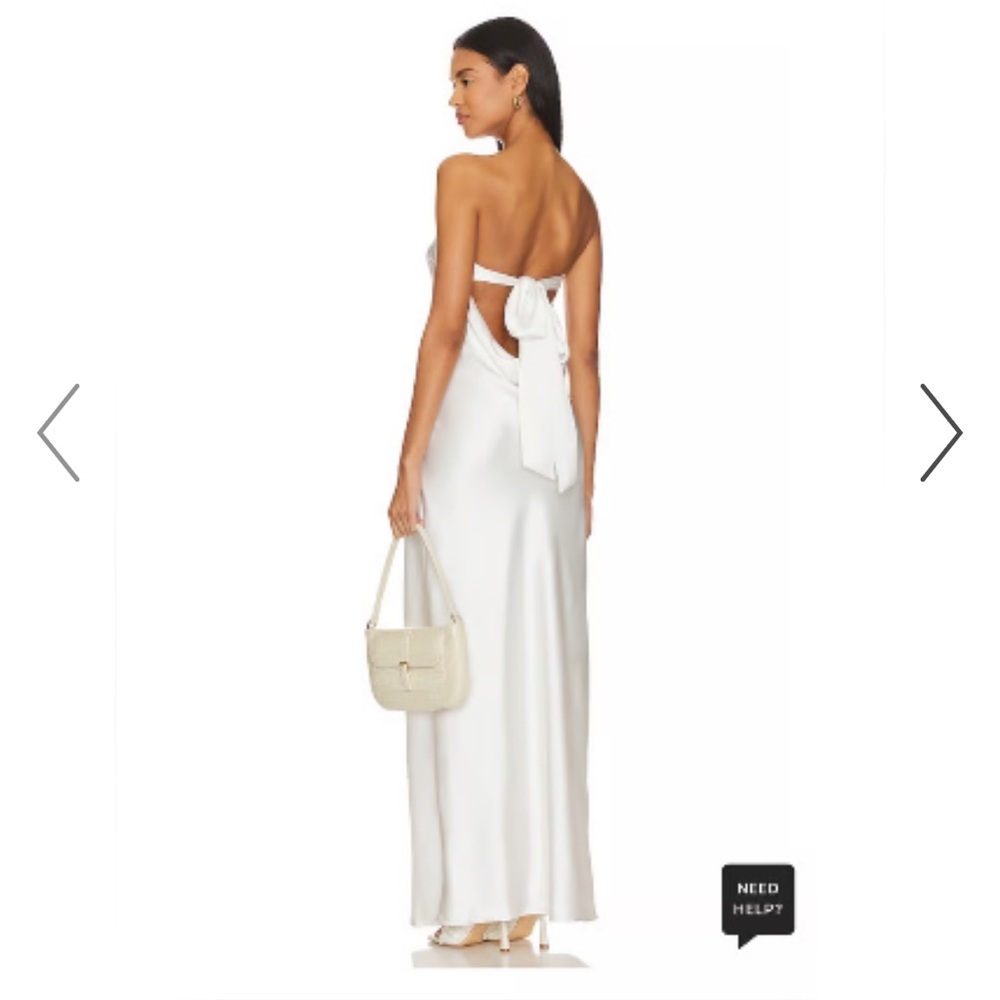 WeWoreWhat Strapless Silk Dress